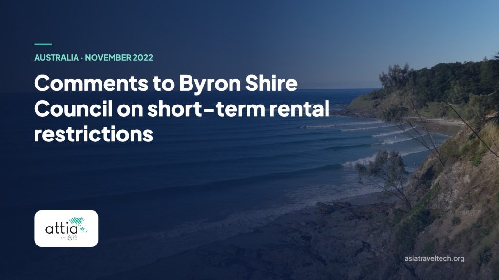 Comments to Byron Shire Council on short-term rental restrictions