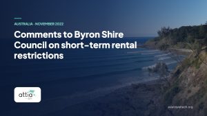 Comments to Byron Shire Council on short-term rental restrictions