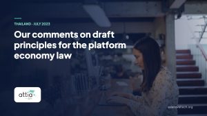 Our comments on draft principles for the platform economy law