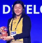 Travel Changemakers Awards winner receiving an award at WiT Singapore