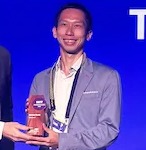 Travel Changemakers Awards winner receiving an award at WiT Singapore